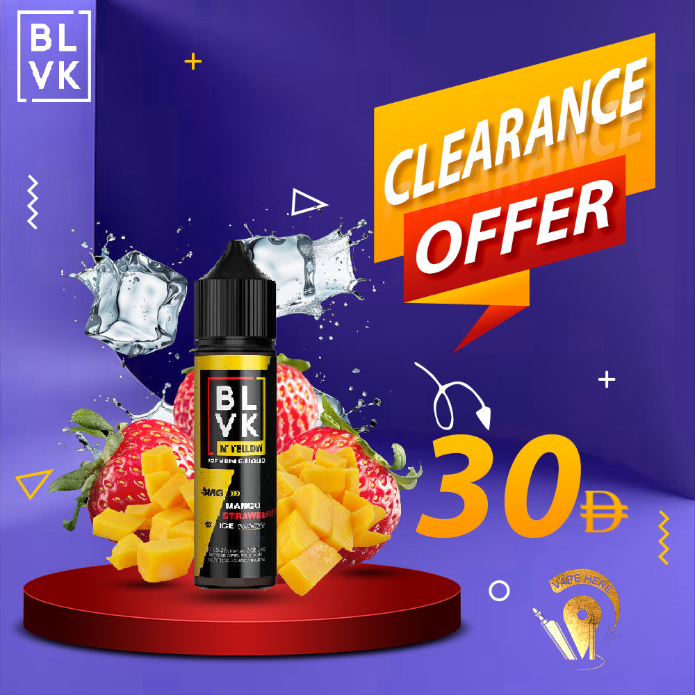 BLVK MANGO STRAWBERRY ICE E-Liquids 60ml - BLVK YELLOW SERIES UAE ABU DHABI