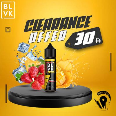 BLVK MANGO STRAWBERRY ICE E-Liquids 60ml - BLVK YELLOW SERIES UAE DUBAI