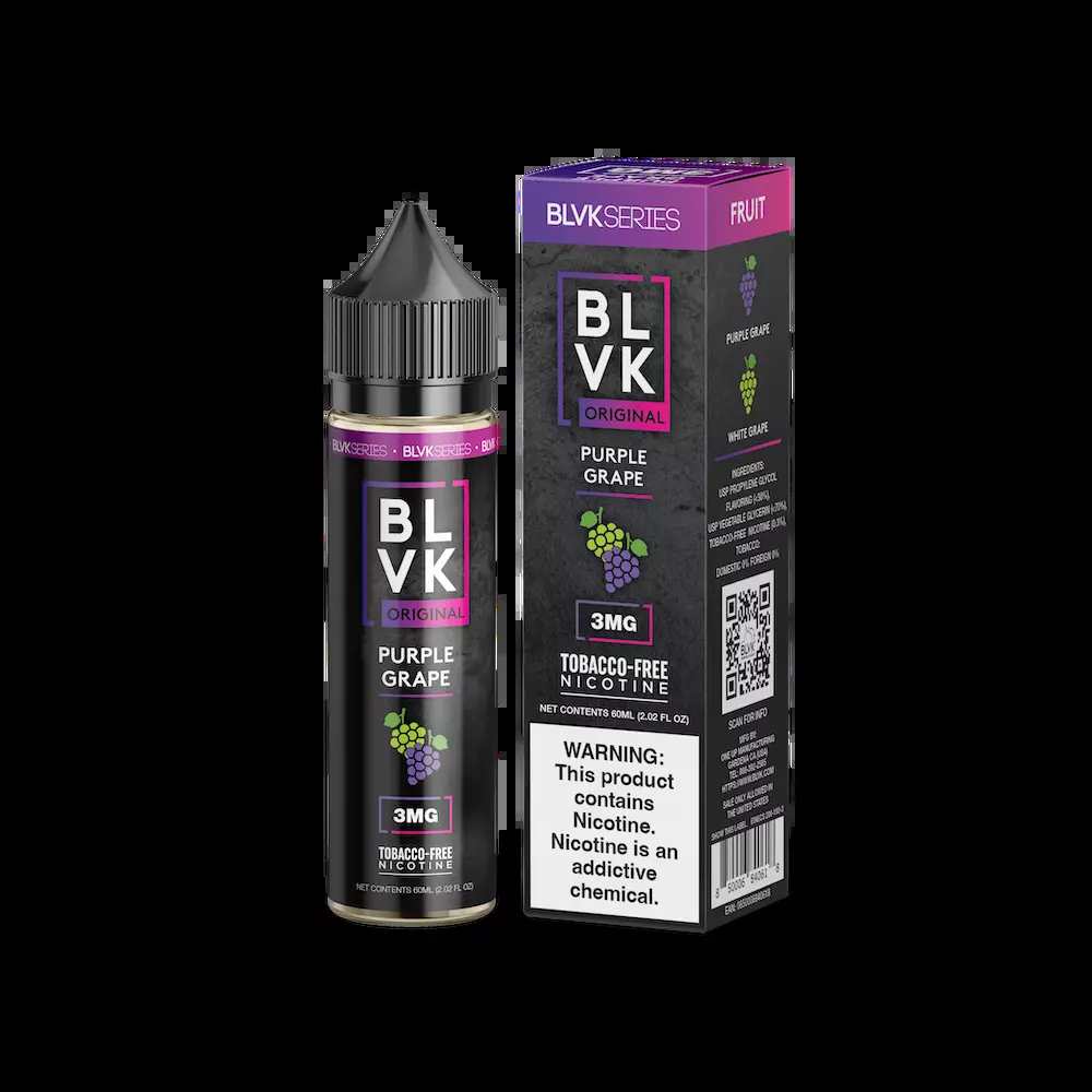 BLVK PURPLE GRAPE E-liquids 60ml - BLVK SERIES - Vape Here Store