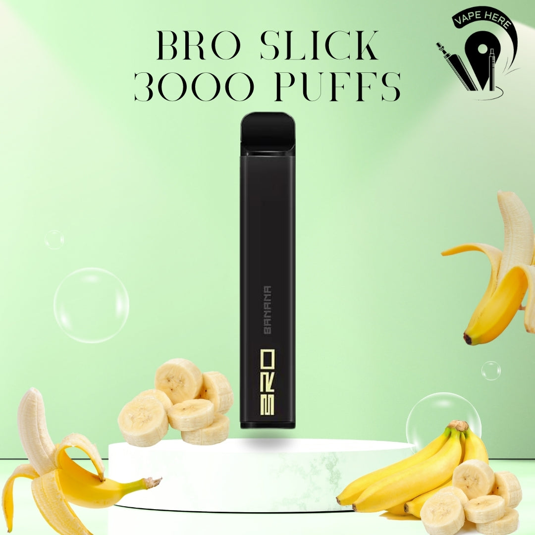 BRO Slick Disposable Vape 3000 PUFFS 20MG UAE Banana UAE Abu Dhabi