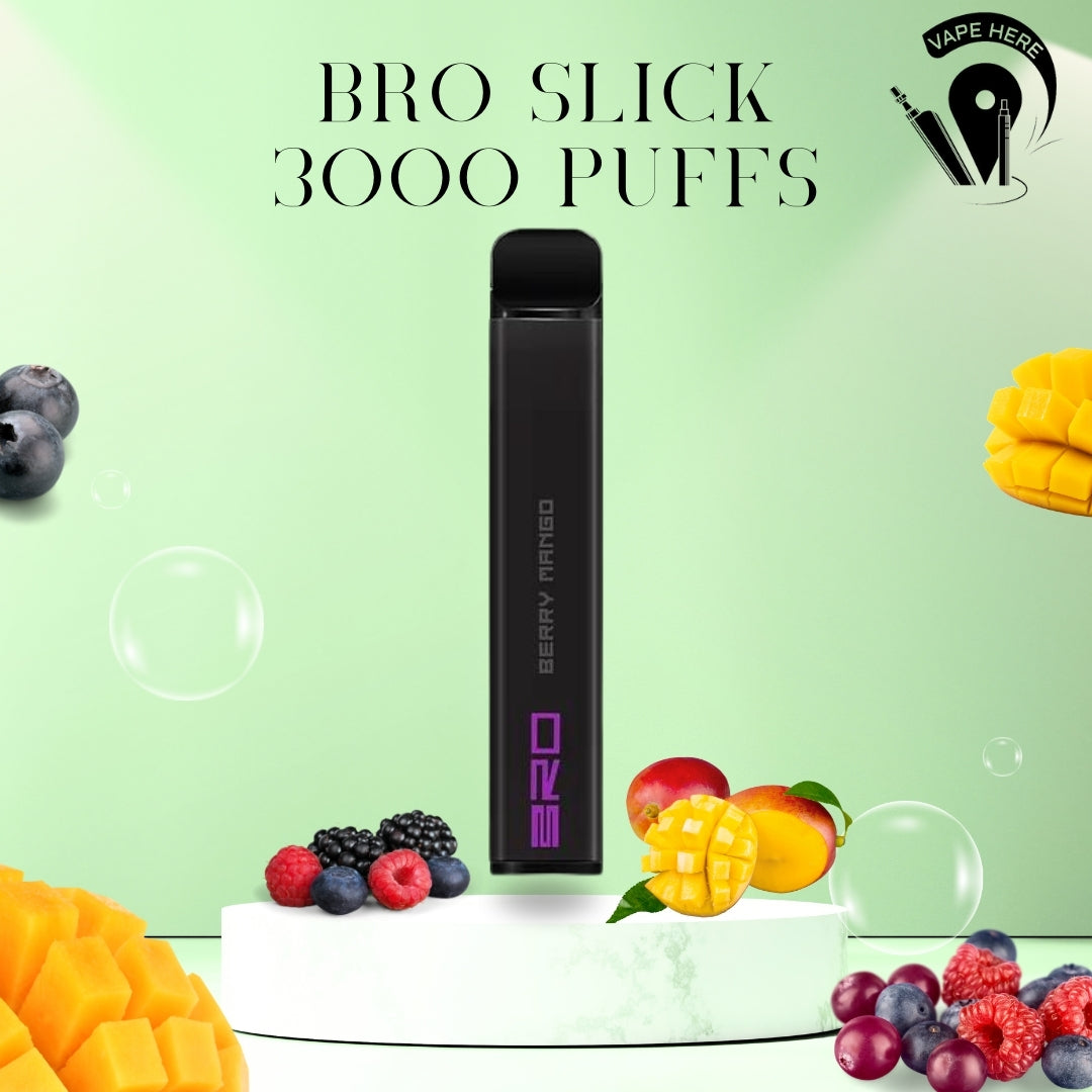 BRO Slick Disposable Vape 3000 PUFFS 20MG Mango Berry UAE Ajman