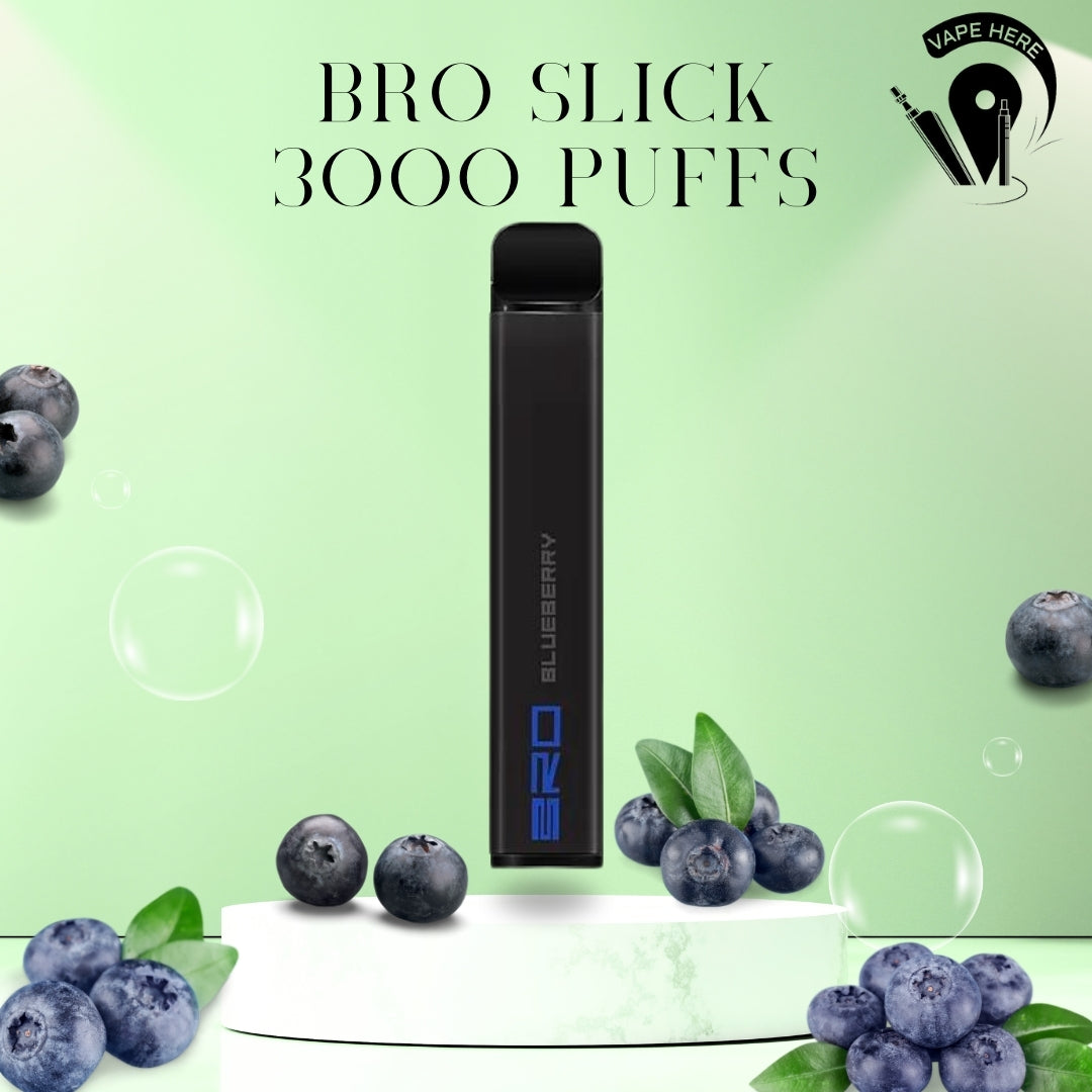 BRO Slick Disposable Vape 3000 PUFFS 20MG Blueberry UAE Fujairah