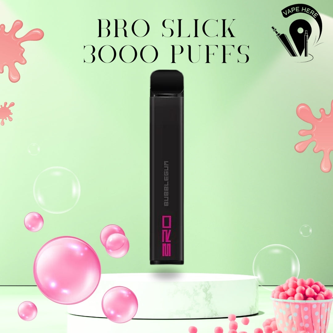 BRO Slick Disposable Vape 3000 PUFFS 20MG Bubblegum UAE Ras Al Khaimah