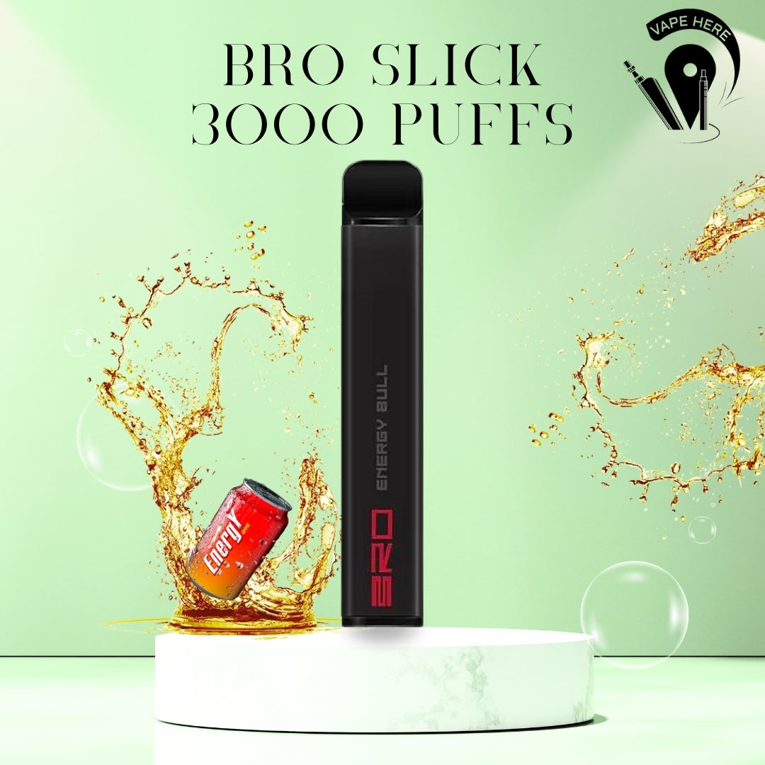 BRO Slick Disposable Vape 3000 PUFFS 20MG Energy Bull UAE Abu Dhabi