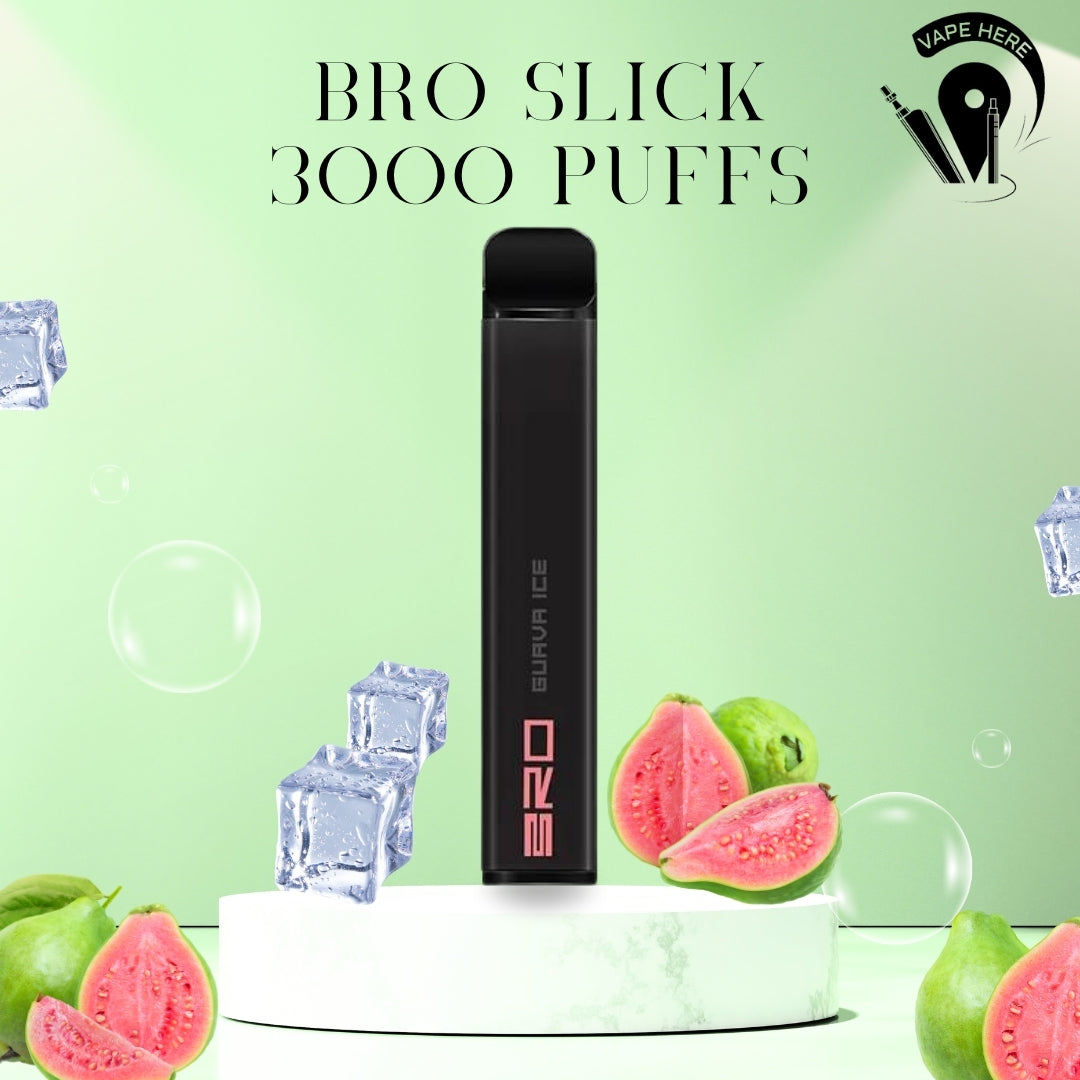 BRO Slick Disposable Vape 3000 PUFFS 20MG Guava Ice UAE Dubai