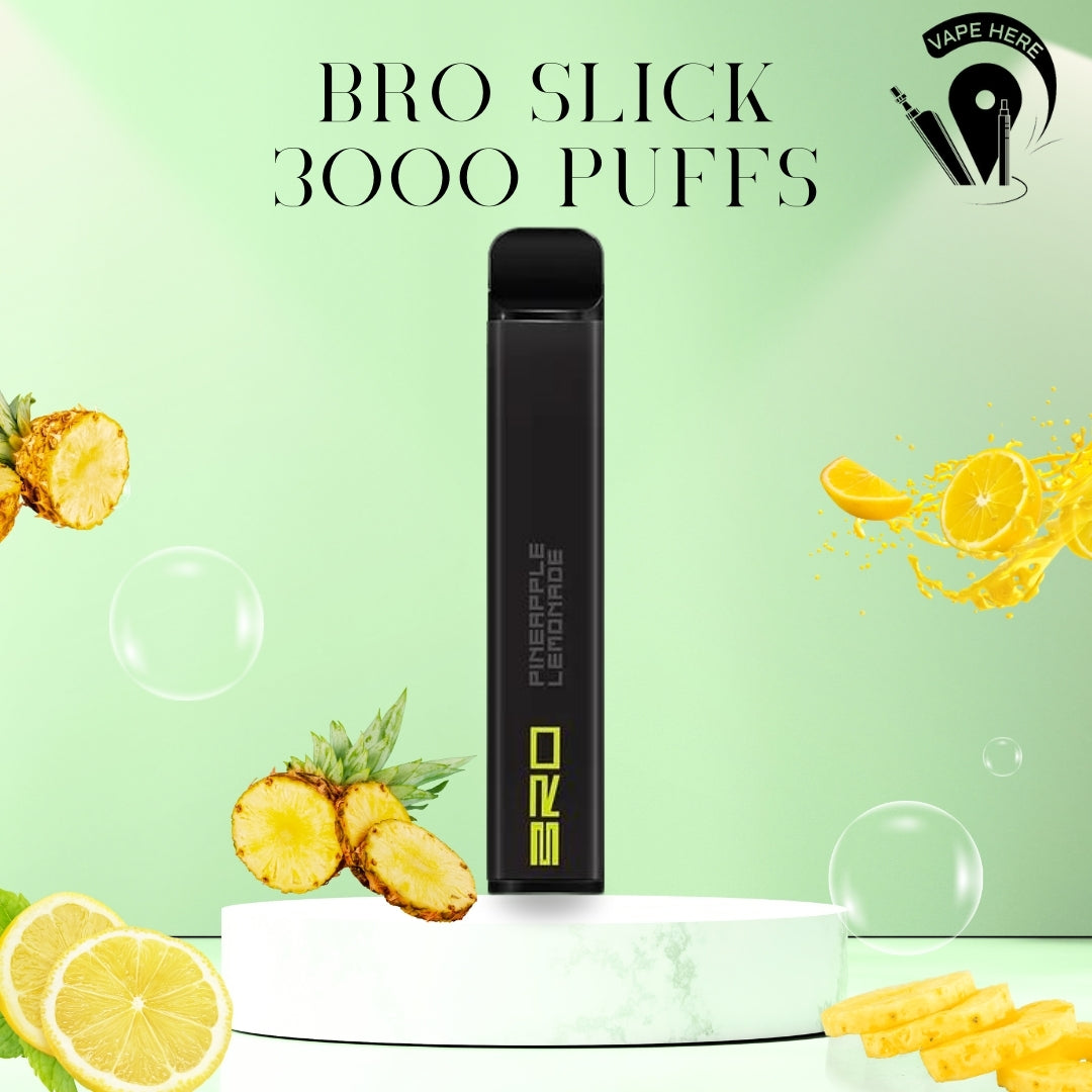 BRO Slick Disposable Vape 3000 PUFFS 20MG Pineapple Lemonade UAE Ajman