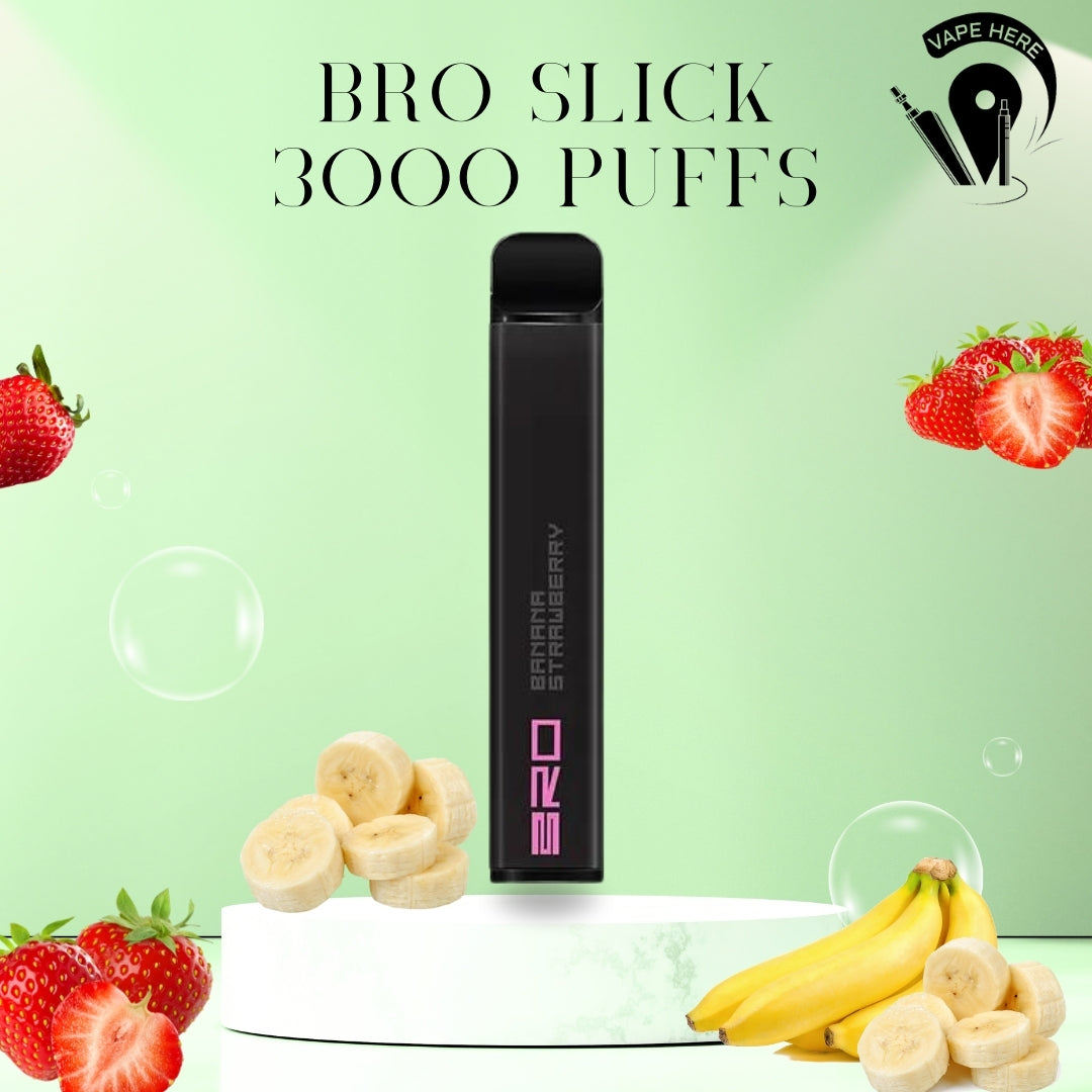 BRO Slick Disposable Vape 3000 PUFFS 20MG Strawberry Banana UAE Al Ain