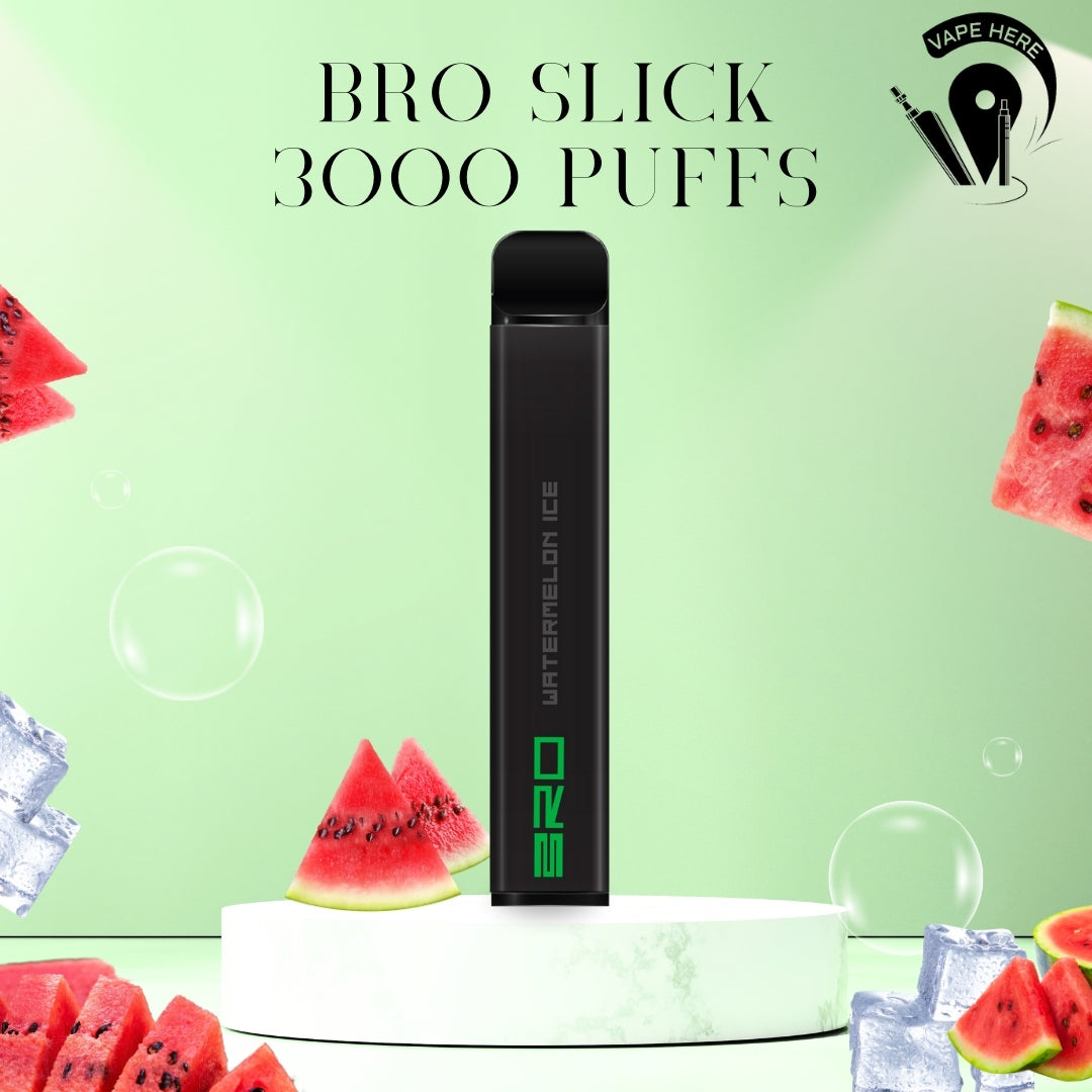 BRO Slick Disposable Vape 3000 PUFFS 20MG Watermelon Ice UAE Al Ain