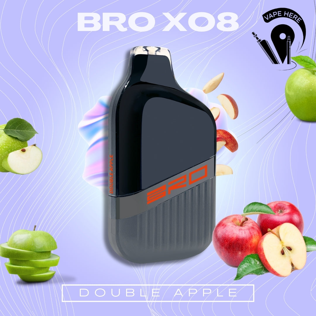 BRO X08 Disposable Vape 4500 PUFFS 20MG Double Apple UAE Fujairah