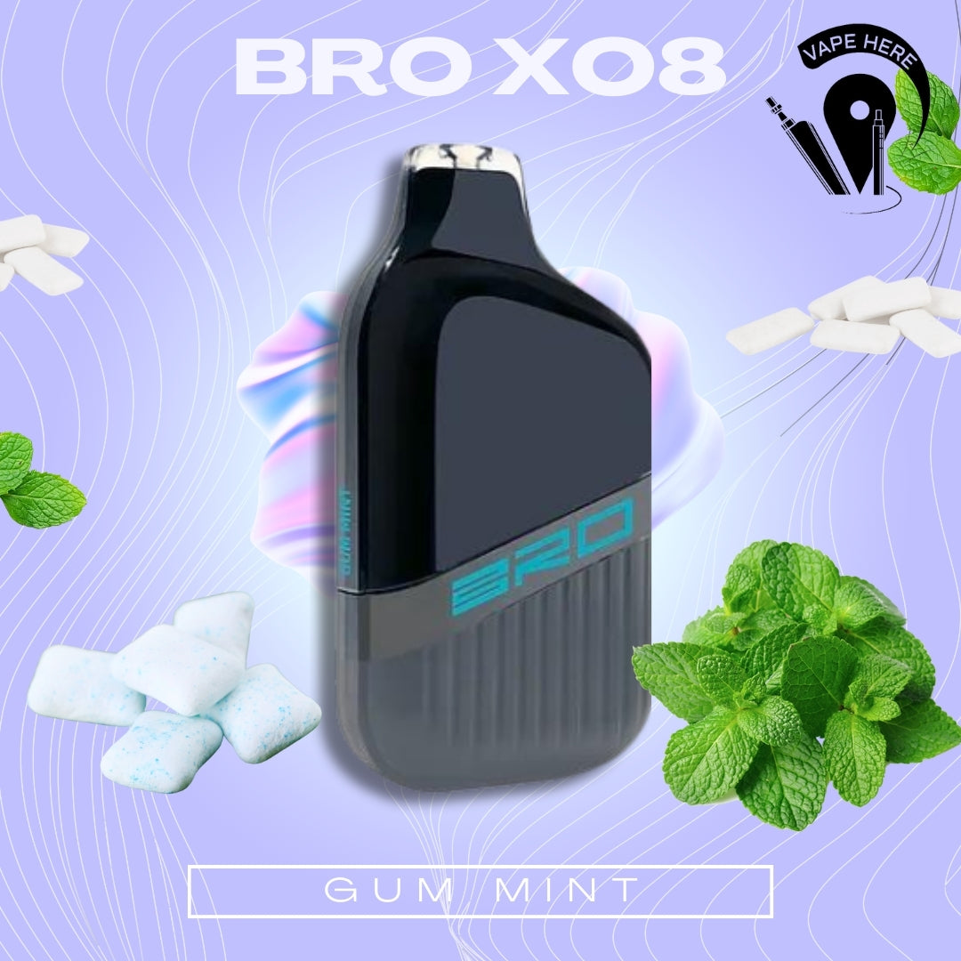 BRO X08 Disposable Vape 4500 PUFFS 20MG UAE Gum Mint UAE Umm Al Qiwuan