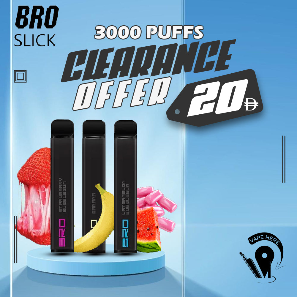 BRO Slick Disposable Vape 3000 PUFFS 20MG UAE AJMAN
