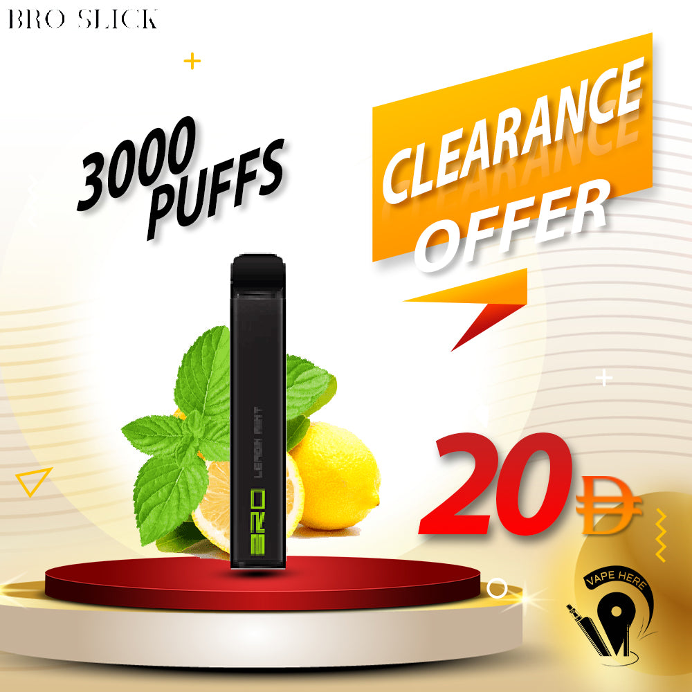 BRO Slick Disposable Vape 3000 PUFFS 20MG UAE DUBAI