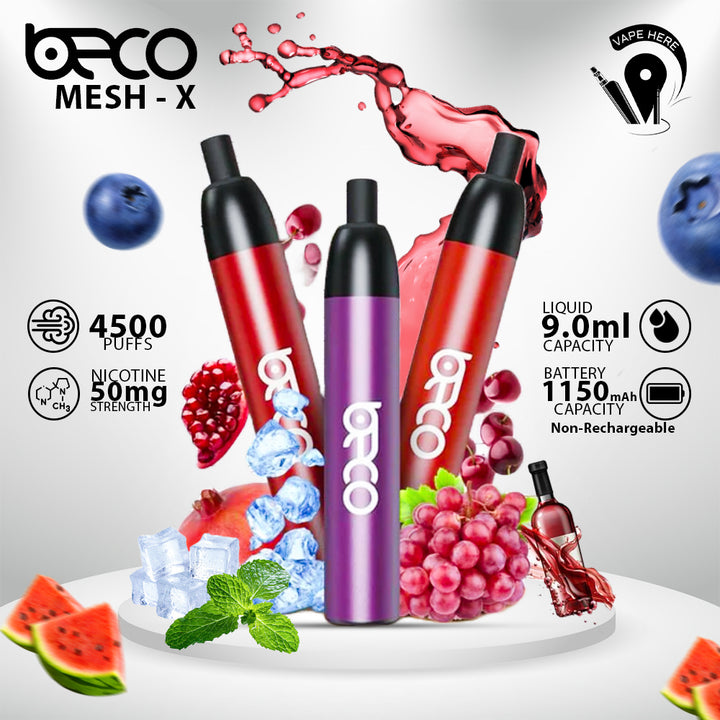 Beco Mesh X 4500 Puffs Disposable Vape Non-Rechargeable Back Again,  Available in Dubai, Abu Dhabi, UAE | Vape Here Store
