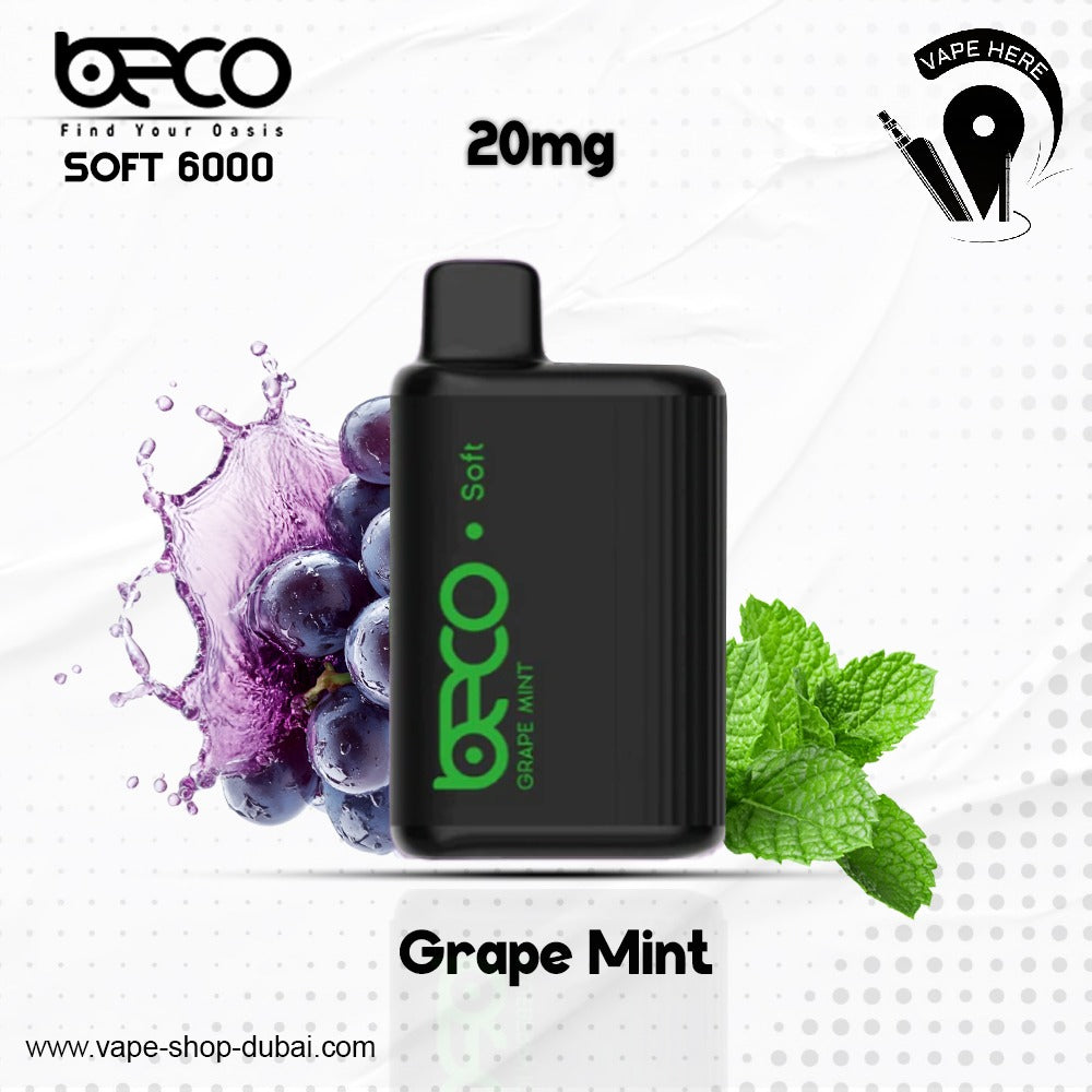 BECO SOFT 6000 Puffs Disposable Vape (Non-Rechargeable)- 20 & 50mg Ajman , UAE