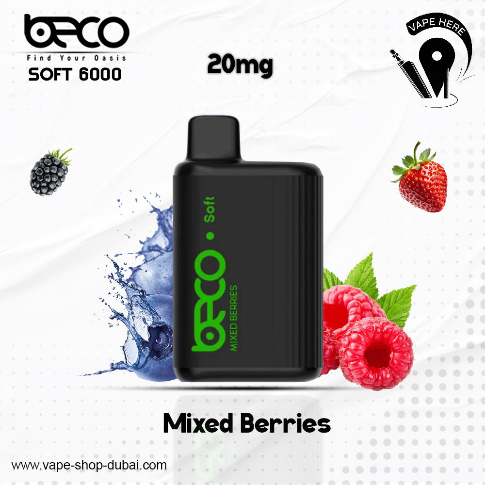 BECO SOFT 6000 Puffs Disposable Vape (Non-Rechargeable)- 20 & 50mg Ajman, UAE