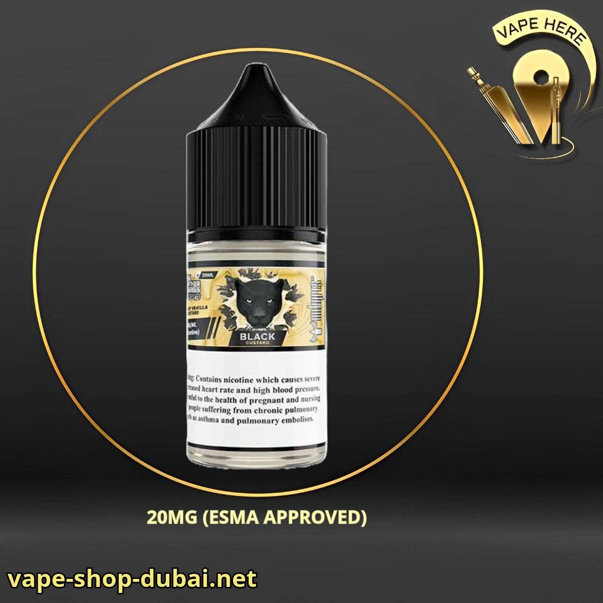 Black Custard Saltnic - Dr Vapes (Desserts Series) - Vape Here Store