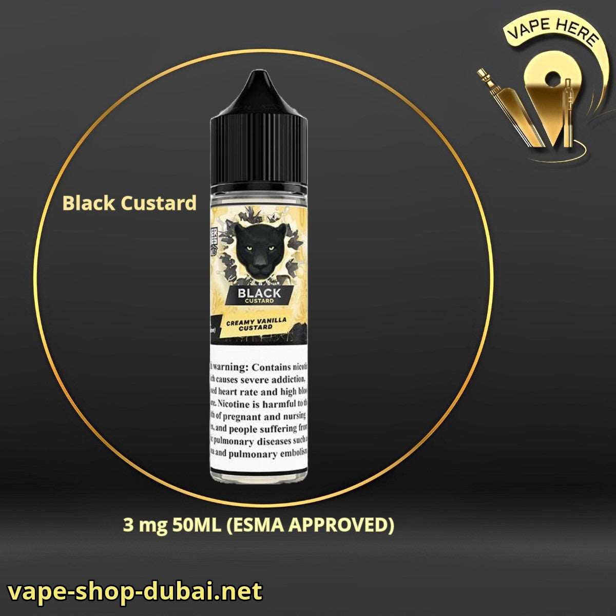 Black Custard - Dr Vapes (Desserts Series) - Vape Here Store