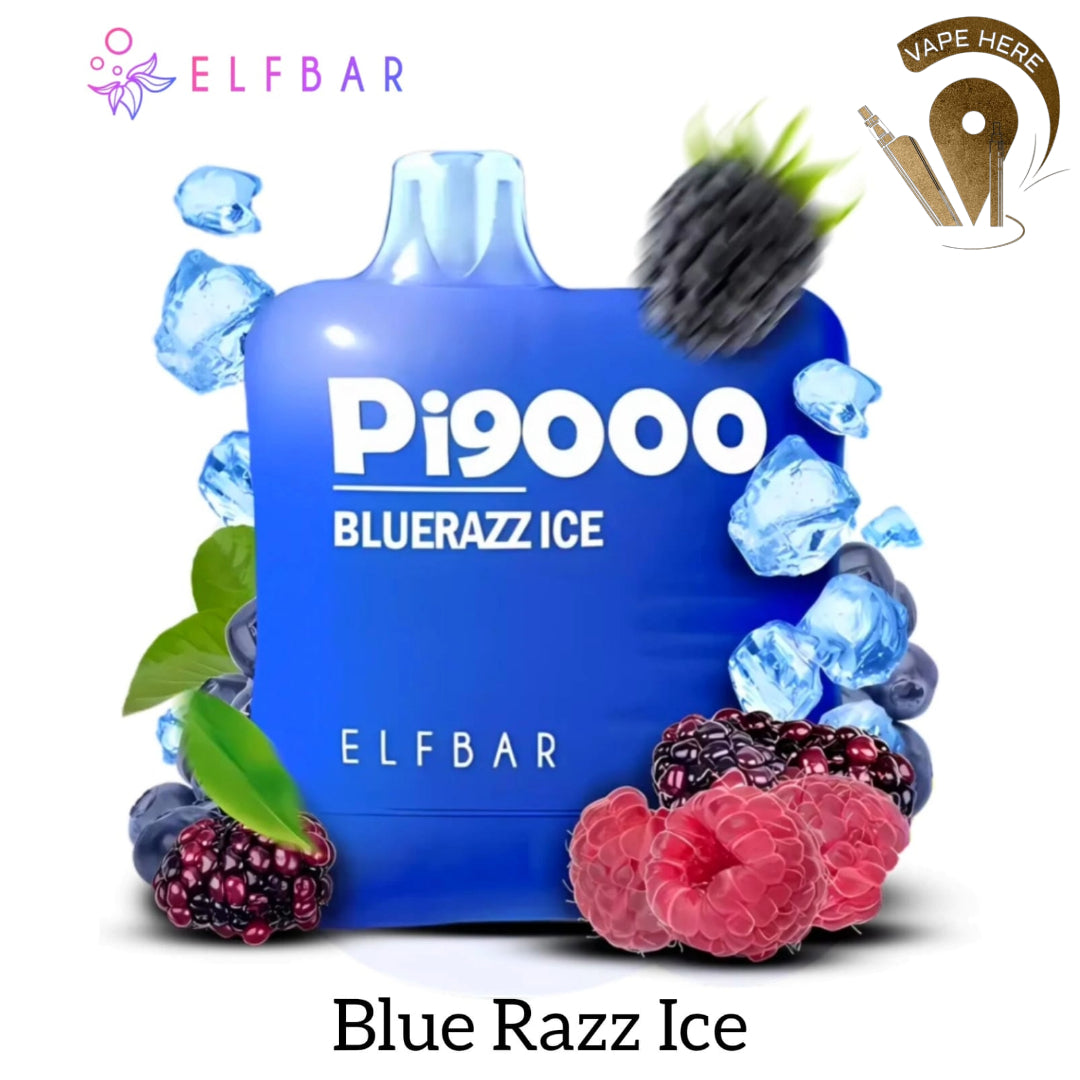 ELF BAR PI9000 9000 PUFFS 50MG DISPOSABLE VAPE Bluerazz Ice UAE Dubai