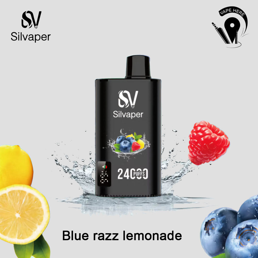 SILVAPER 24000 PUFFS DISPOSABLE VAPE Blue Razz Lemonade  UAE Abu Dhabi