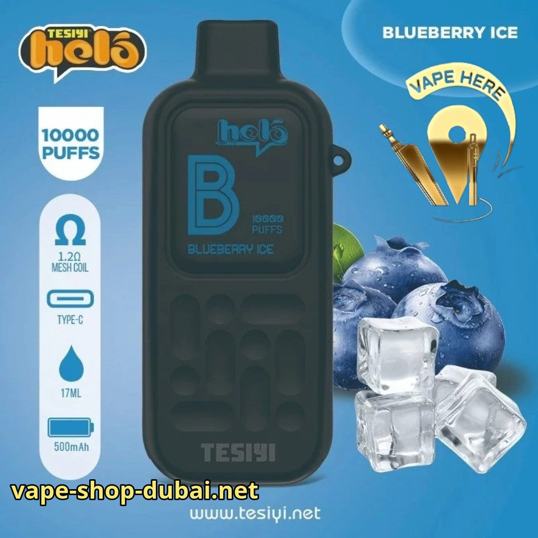 TESIYI HELO 10000 PUFFS Blueberry Ice DISPOSABLE VAPE UAE Abu Dhabi