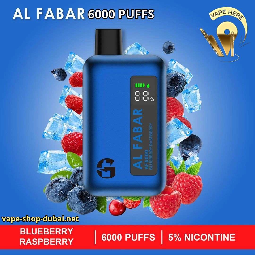 AL FABAR 6000 PUFFS DISPOSABLE VAPE Blueberry Raspberry UAE Abu Dhabi