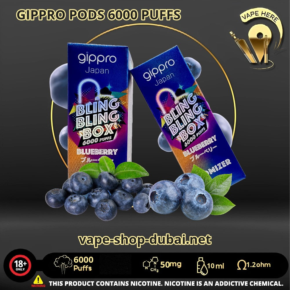 GIPPRO BLING BLING 6000 PUFFS DISPOSABLE VAPE UAE | Buy Vape Dubai Online |  Vape Abu Dhabi | Vape Here Store