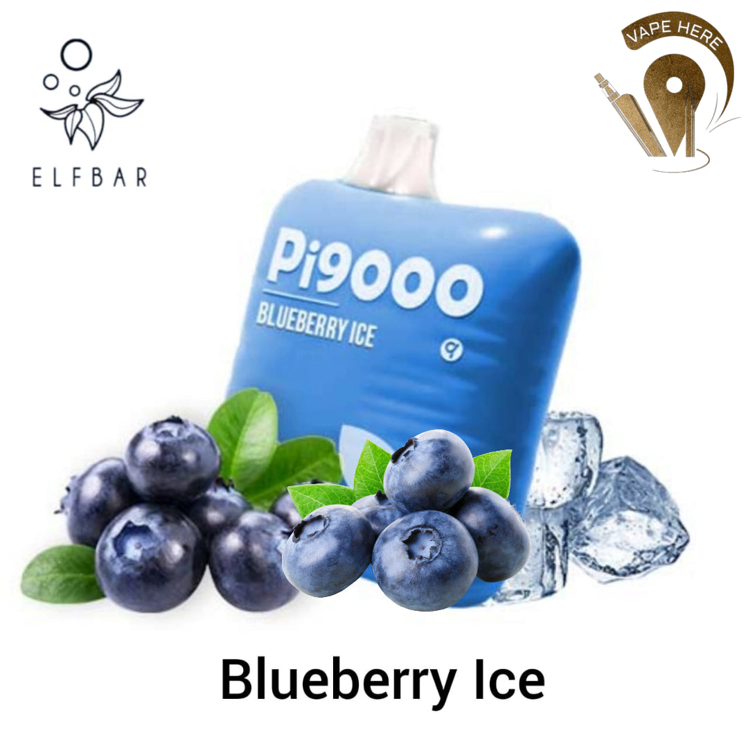 ELF BAR PI9000 9000 PUFFS 50MG DISPOSABLE VAPE Blueberry Ice UAE Umm Al Quwain