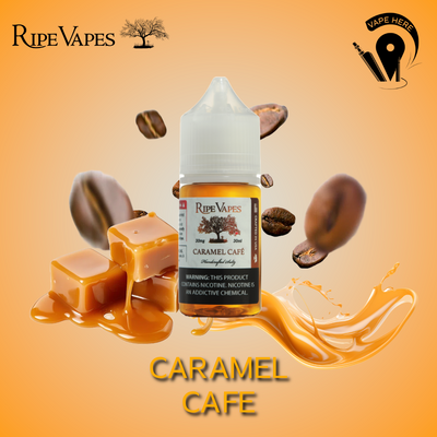 CARAMEL CAFÉ 30ml Nic Salt - CAFÉ Collection from Ripe Vapes UAE Abu Dhabi & Dubai