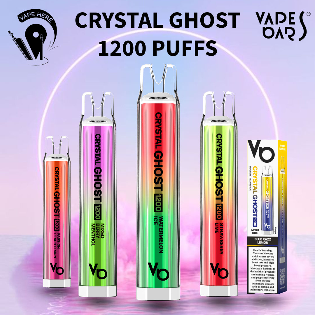 CRYSTAL GHOST 1200 PUFFS DISPOSABLE VAPE 20mg by Vapes Bar UAE Abu Dhabi