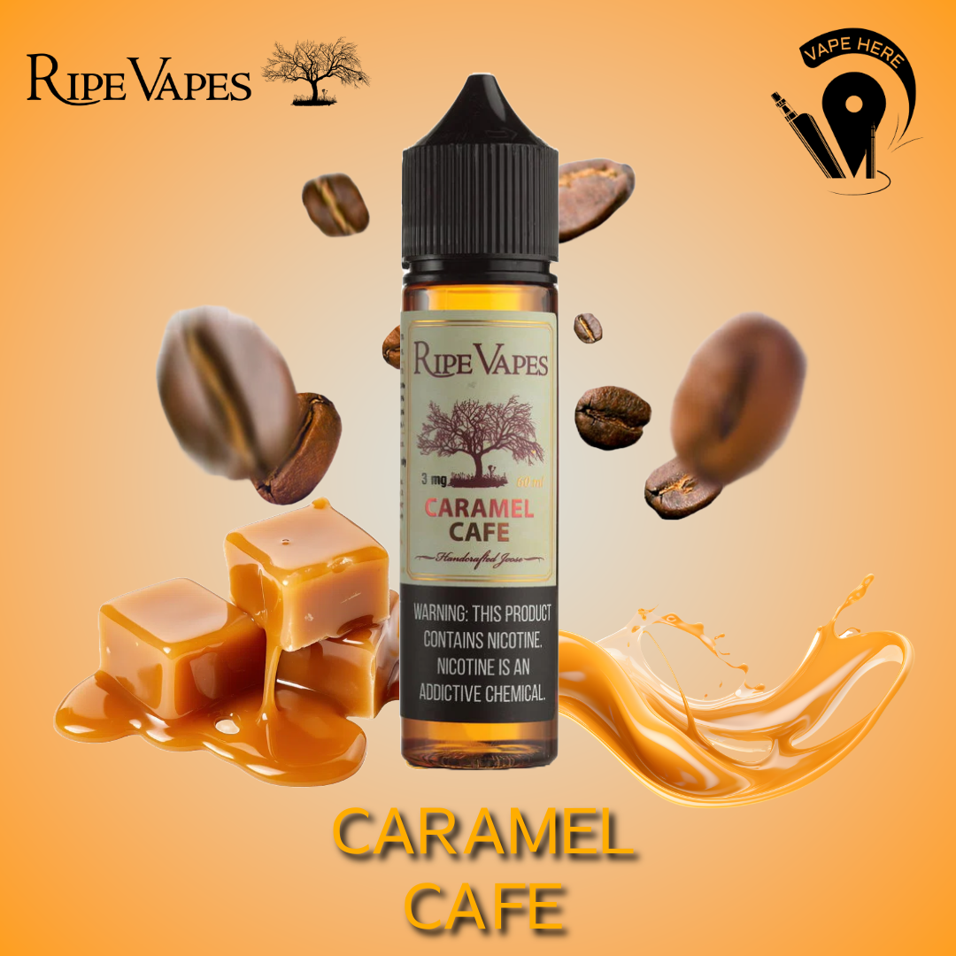 Caramel Café 60ml E-Liquids - Cafe Collection from Ripe Vapes UAE Abu Dhabi & Dubai