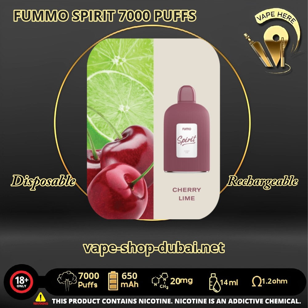 FUMMO SPIRIT 7000 PUFFS DISPOSABLE - Vape Here Store