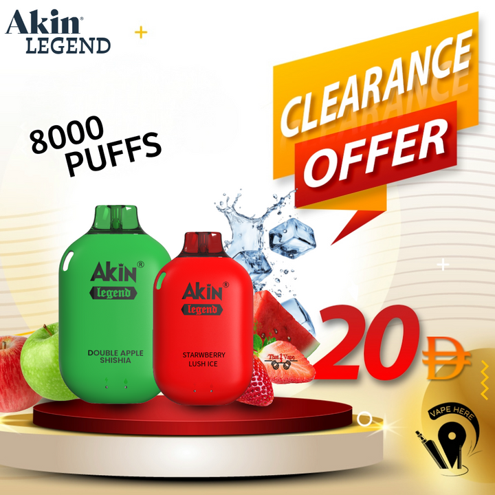 AKIN LEGEND 8000 PUFFS DISPOSABLE VAPE | Vape Delivery Same Day in Dubai &  Abu Dhabi | Vape Here Store