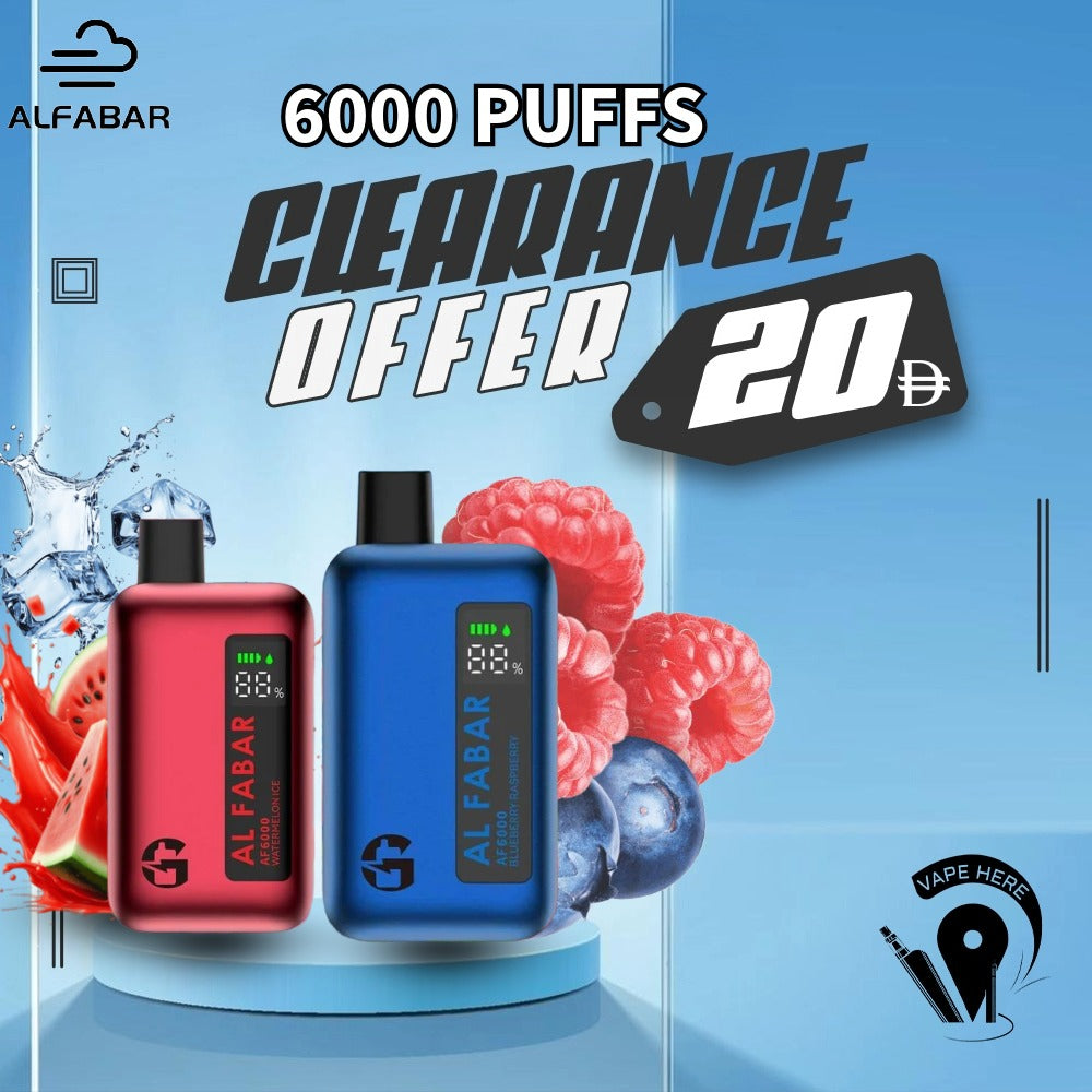AL FABAR 6000 PUFFS AF6000 |Disposable Vape Delivery Same Day Dubai & Abu  Dhabi | Vape Here Store