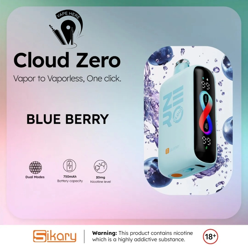 Cloud Zero Sikary 12K Puffs Disposable Vape Blueberry UAE Dubai