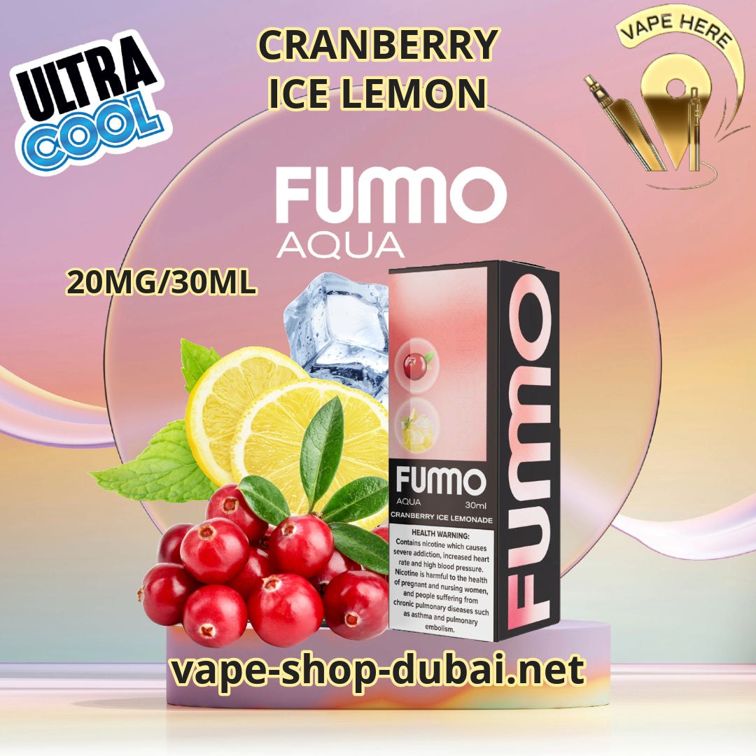 FUMMO AQUA SALTNIC 20MG Cranberry Ice Lemon  RAs Al Khaimah