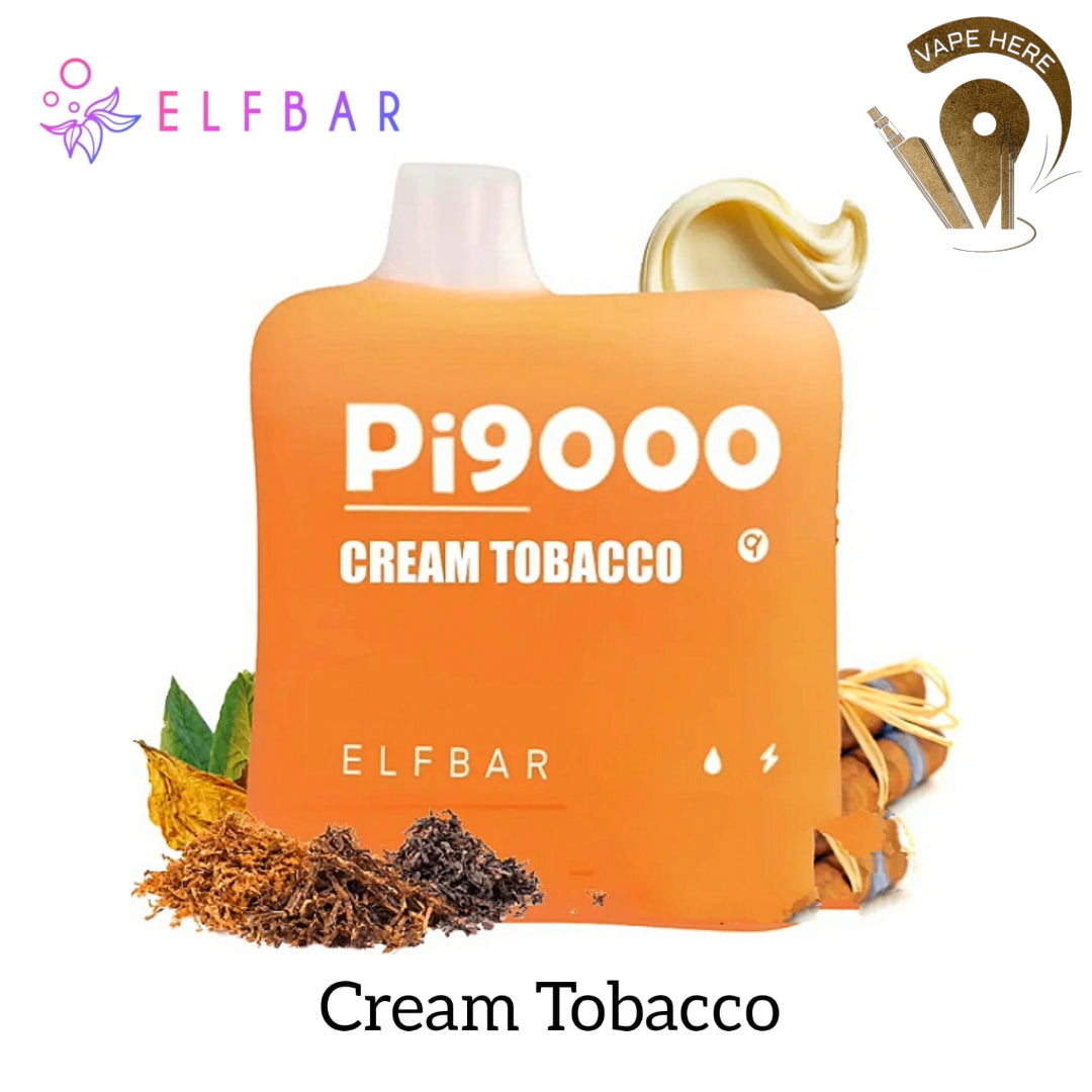 ELF BAR PI9000 9000 PUFFS 50MG DISPOSABLE VAPE Cream Tobacco UAE Fujairah