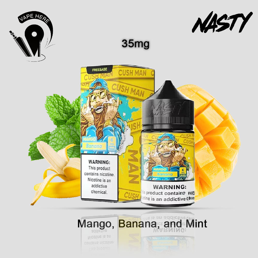 Cush Man Mango Banana - Nasty 30ml Mango, Banana, Mint 35mg UAE Al Ain