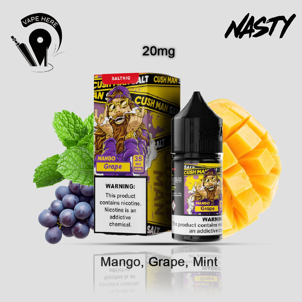 Cush Man Mango Grape - Nasty 30ml Mango, Grape, Mint 20mg UAE Al Ain