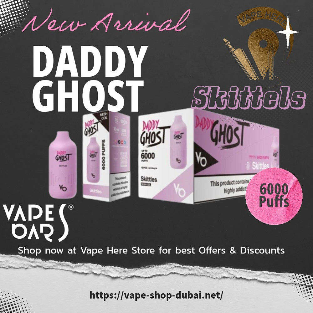 DADDY GHOST 6000 Skittels vapes bar dubai vape here store abu dhabi uae