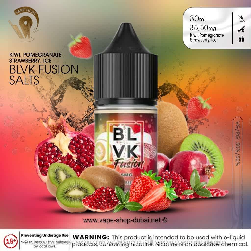 BLVK KIWI POM BERRY ICE SaltNic 30ml - BLVK FUSION SERIES - Vape Here Store