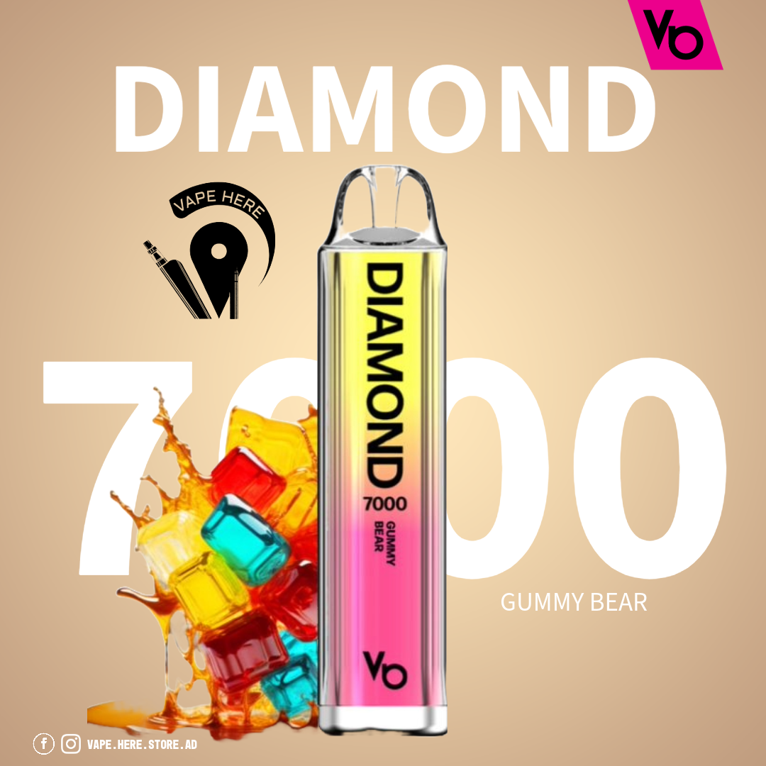 Diamond 7000 Puffs Disposable Vape 20mg by Vapes Bars Gummy Bear UAE Ajman