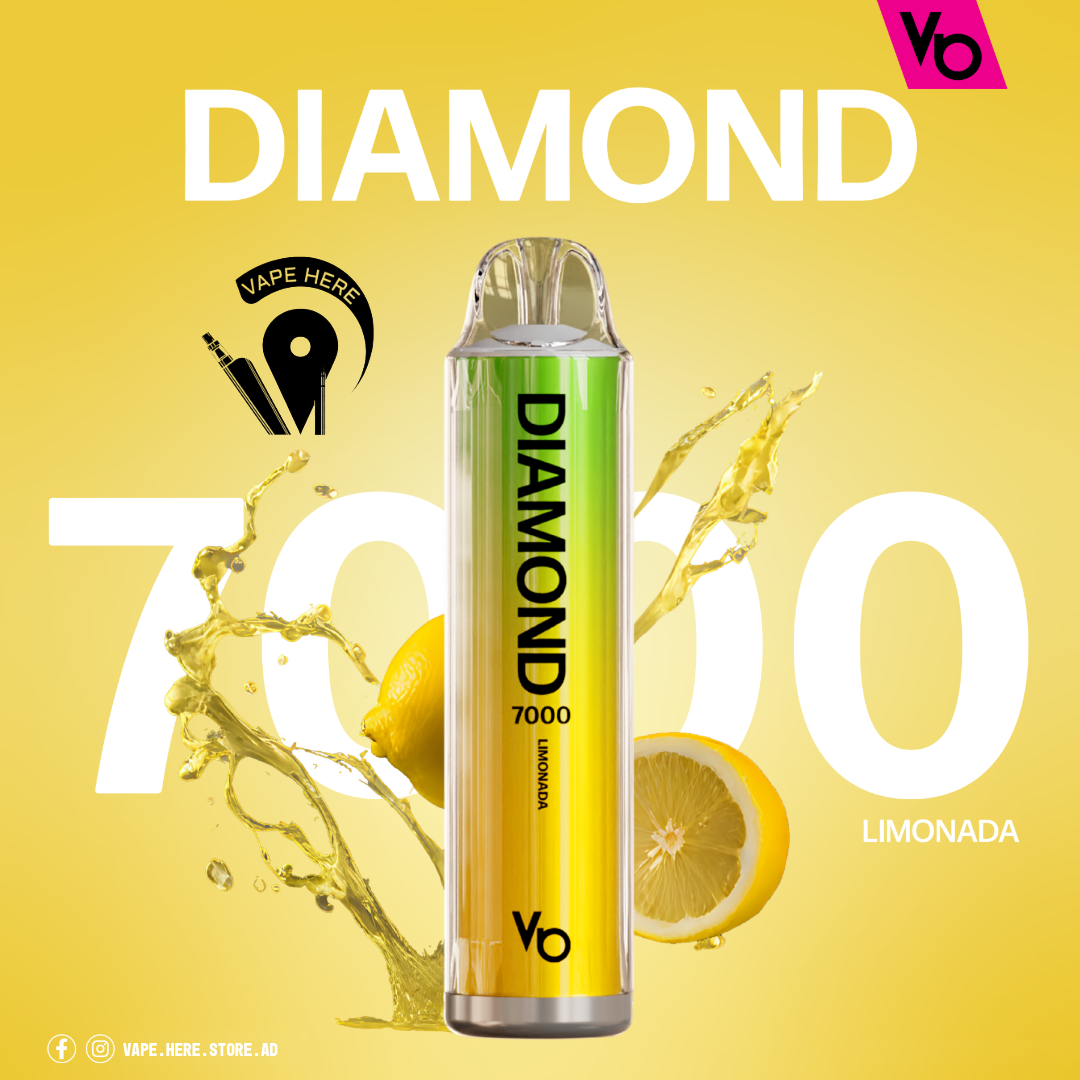 Diamond 7000 Puffs Disposable Vape 20mg by Vapes Bars Limonada UAE Ras Al Khaimah