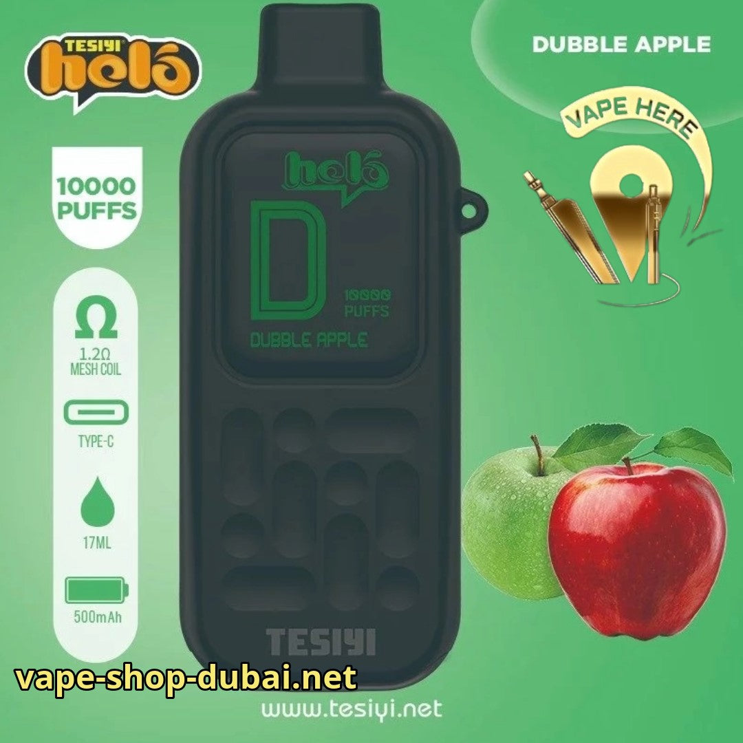 TESIYI HELO 10000 PUFFS Double Apple DISPOSABLE VAPE UAE Dubai