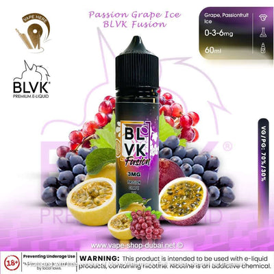 BLVK PASSION GRAPE ICE E-Liquids 60ml - BLVK FUSION SERIES - Vape Here Store