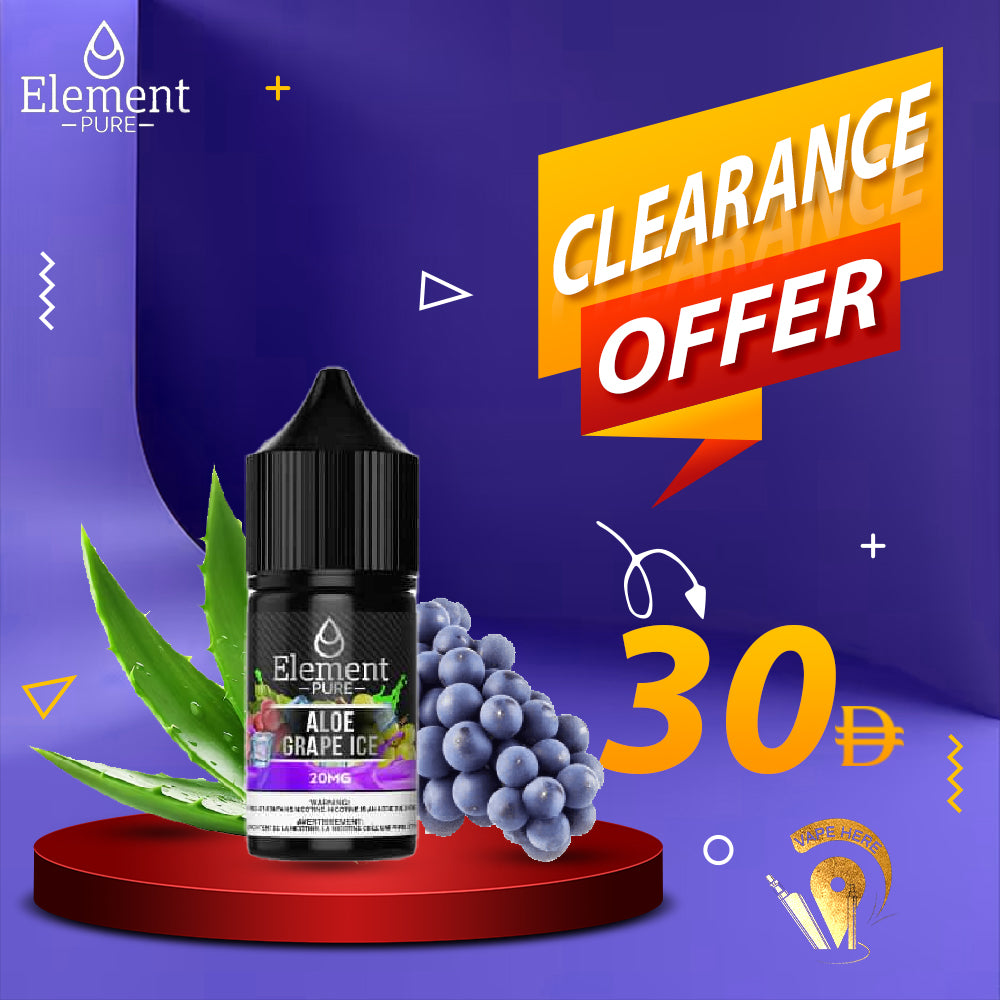 ELEMENT PURE - ALOE GRAPE ICE SALTNIC 30ML UAE AJMAN