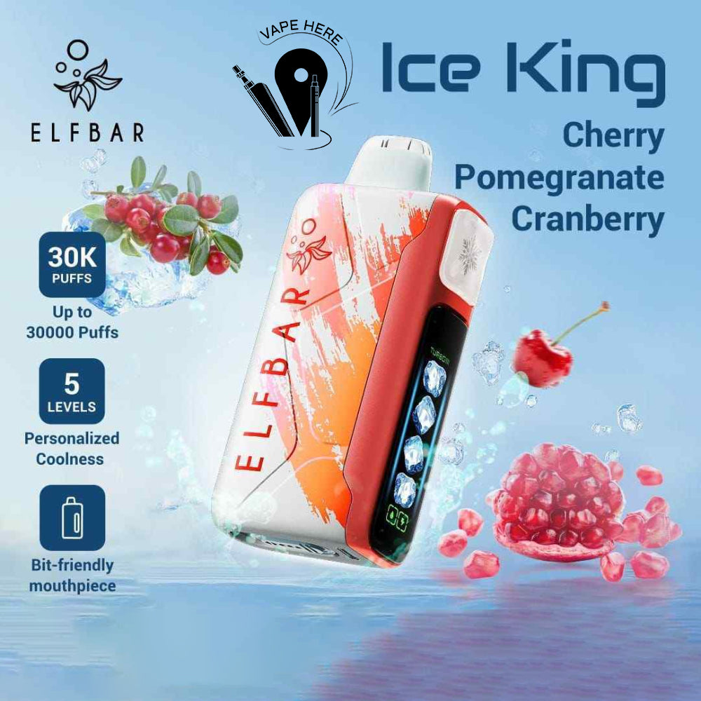 ELFBAR Ice King  Disposable Vape Cherry Pomegranate Cranberry UAE Abu Dhabi  