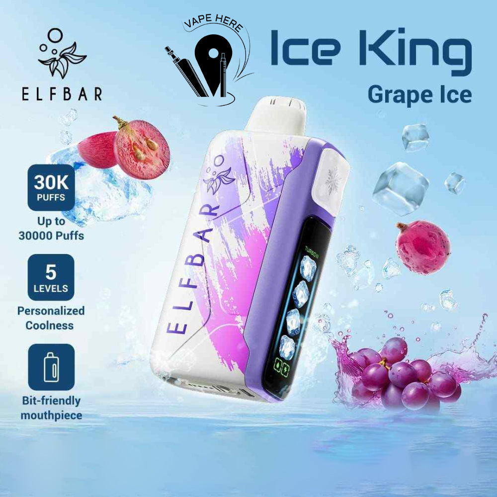 ELFBAR Ice King  Disposable Vape Grape Ice UAE Ajman 