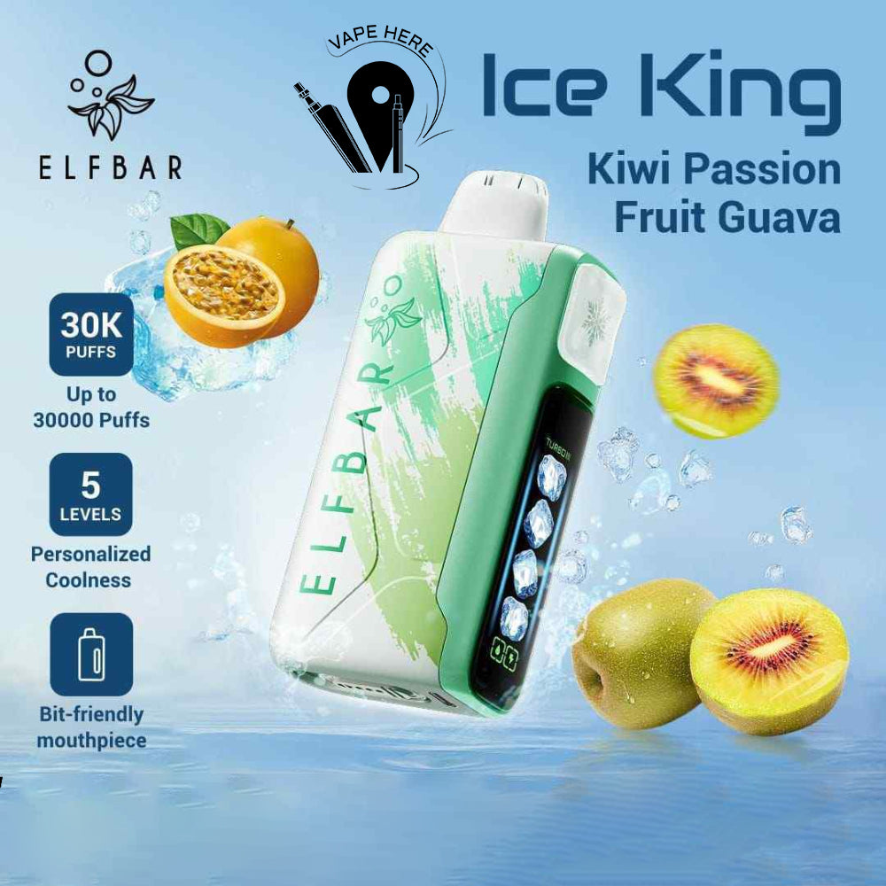 ELFBAR Ice King  Disposable Vape Kiwi PAssion Fruit Guava UAE Al Ain 