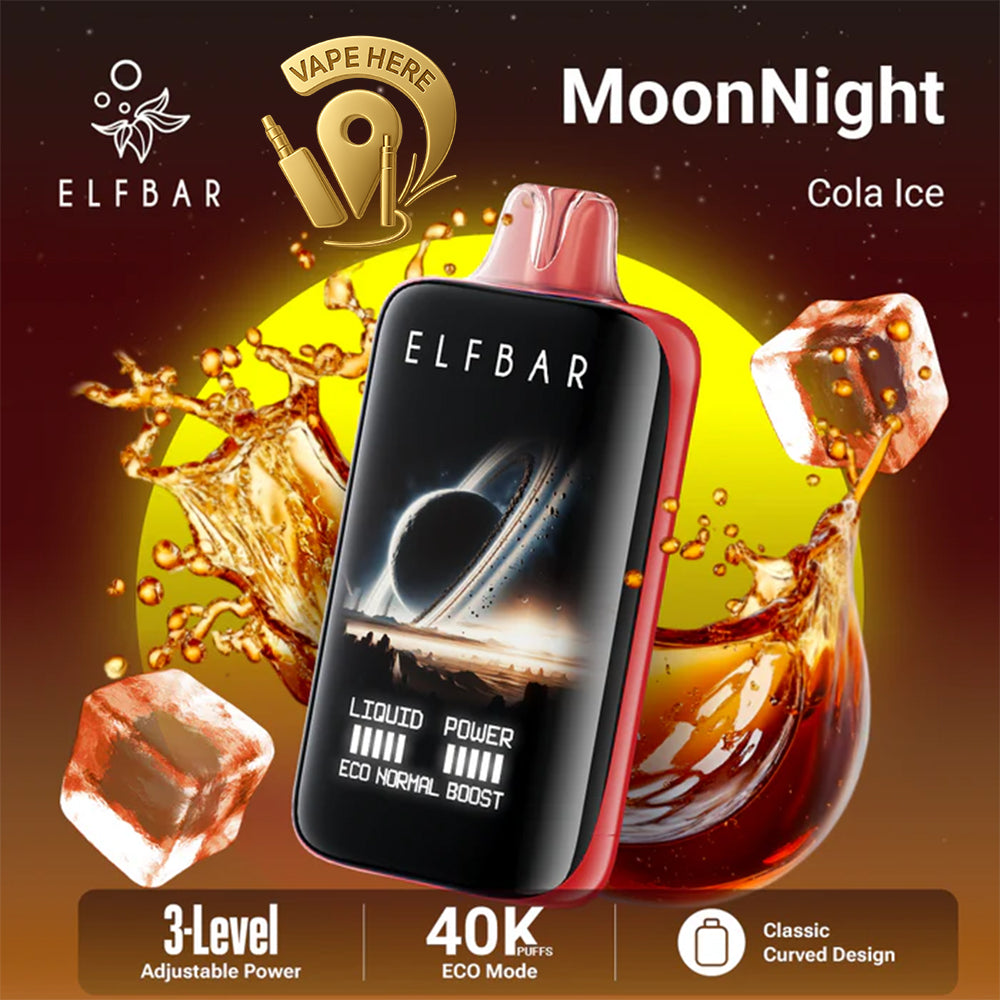 ELF BAR MOONNIGHT 40K PUFFS - DISPOSABLE VAPE Cola Ice UAE Abu Dhabi 