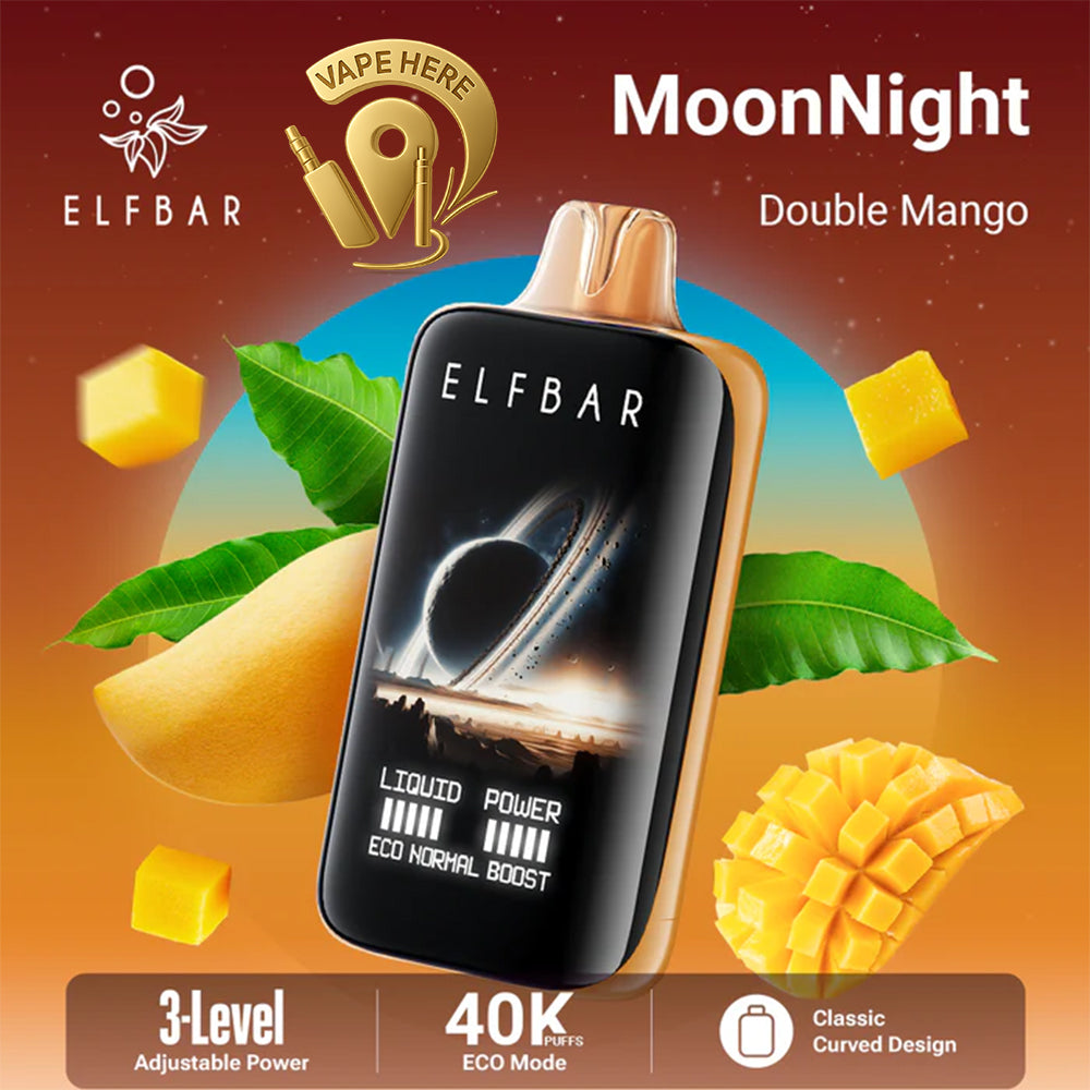 ELF BAR MOONNIGHT 40K PUFFS - DISPOSABLE VAPE Double Mango UAE Ras Al Khaimah